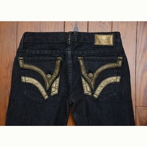 Robins Jean Black w Gold Trim